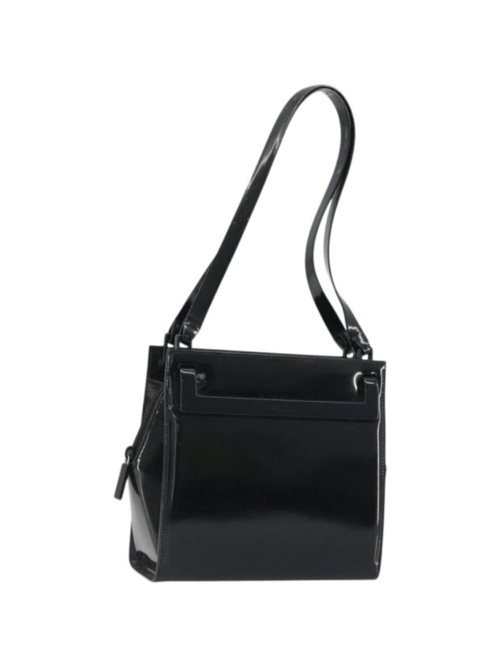 GUCCI Tote Bag Patent Leather Black